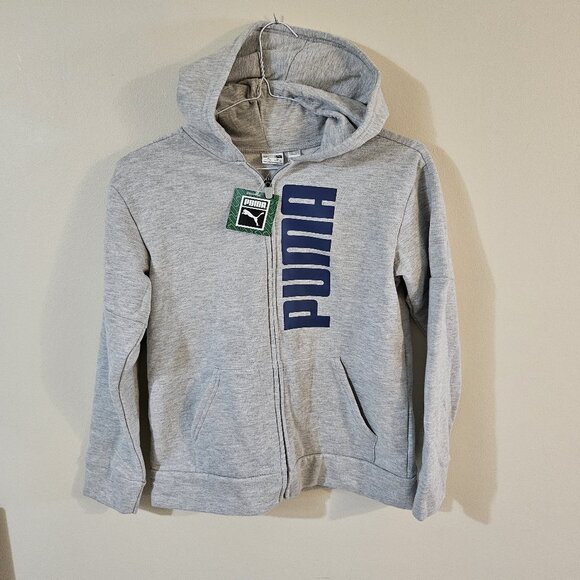 Puma Rebel Bold Fleece Youth Zip Up Hoodie - Size Large - Picture 1 of 7